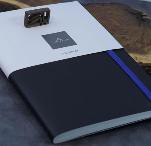 Tıla A5 Keten Kumaş Sert Kapaklı Defter Black & Blue