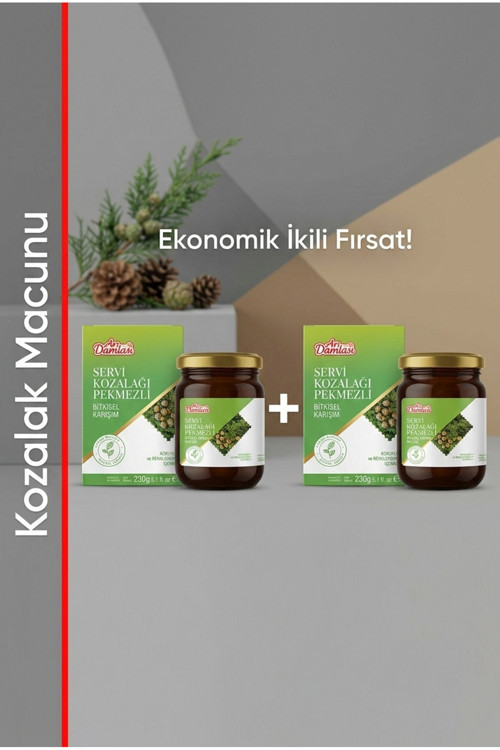 EKONOMİK 2'Lİ SERVİ KOZALAĞI PEKMEZLİ BİTKİSEL KARIŞIM PAKETİ 2 x 230 g – , Daha Fazla Ürün, Uzun Süreli Kullanım