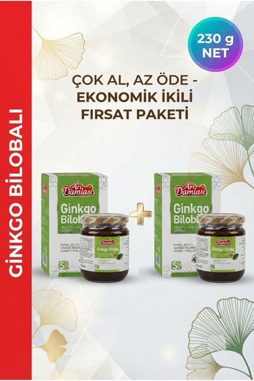 Ginko Biloba Bitkisel Karışım 230 g x 2'li Ekonomik Paket | Premium Seri | Avantajlı Çiftli Paket | Çoklu Alışveriş Fırsatı