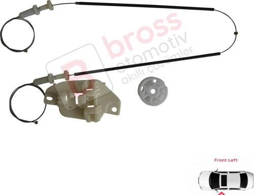 Hyundai Starex H-1 Grand MK2 TQ 2007–2024 824034H010 İçin Elektrikli Ön Sol Cam Kriko Tamir Seti