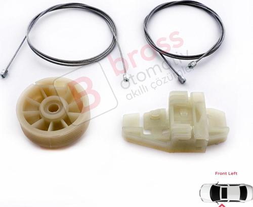 Citroen C3 MK1 FC FN 2002-2010 5-Kapı Hatchback 9221AQ İçin Ön Sol Kapı Cam Kriko Tamir Seti