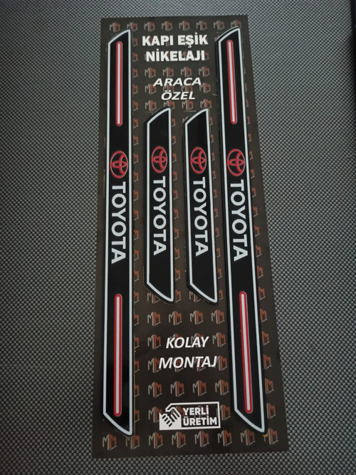 Toyotta Grubu ile Uyumlu Siyah Pleksi Kapı Eşiği (Ön Arka 4lü Set)