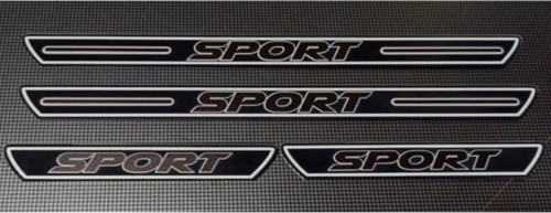 Tüm Araçlara Uyumlu Sport Yazılı Siyah Pleksi Kapı Eşiği (Ön Arka 4lü Set)