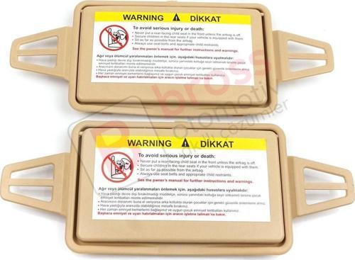 Mercedes W210 W211 İçin 2 Adet TAN Renk Güneşlik Makyaj Ayna Kapağı Aynalı 2108102510 2118100410