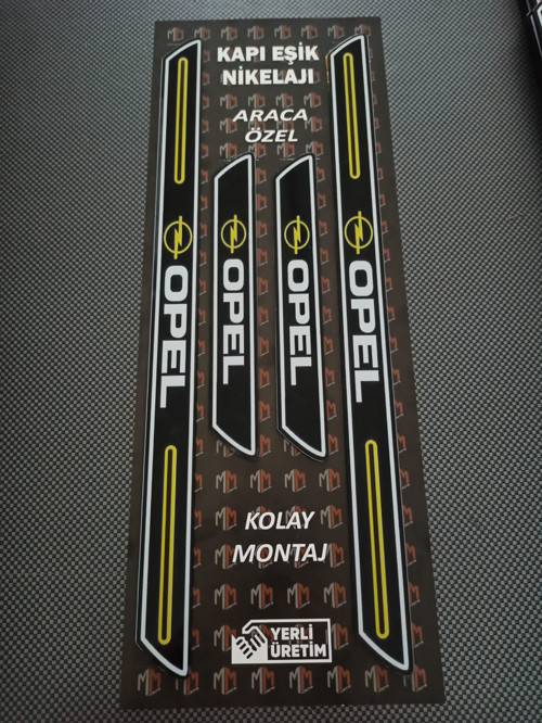 Opel Grubu ile Uyumlu Siyah Pleksi Kapı Eşiği (Ön Arka 4lü Set)