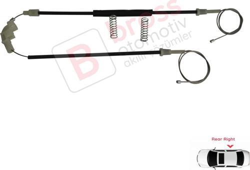 Volvo S40 V40 MK1 644 645 1995-2004 4/5-Kapı 30623453 İçin Elektrikli Arka Sağ Cam Kriko Tamir Seti