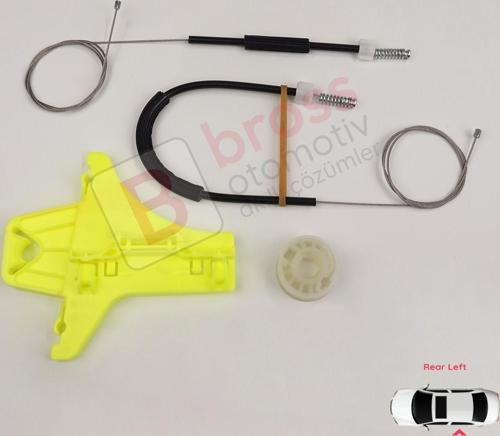 VW Amarok MK1 2H 2010-2022 4-Kapı Pickup 2H7839401 İçin Elektrikli Arka Sol Cam Kriko Tamir Seti