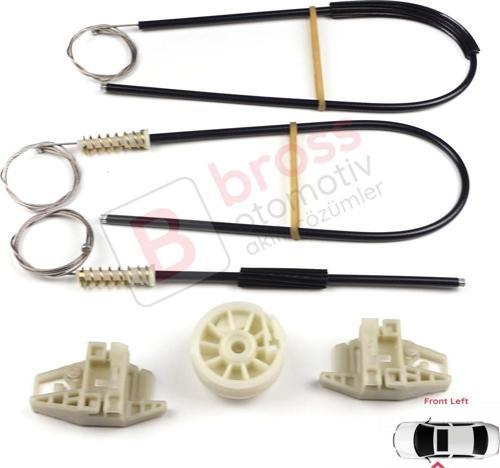 Peugeot 206 206+ 1998-2012 4/5 Kapı 9221E9 9221G0 İçin Elektrikli Ön Sol Kapı Cam Kriko Tamir Seti