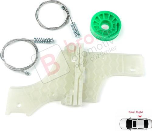 Peugeot 508 MK1 W23  8D 8E 2010-2018 4/5 Kapı 9224H9 İçin Elektrikli Arka Sağ Cam Kriko Tamir Seti