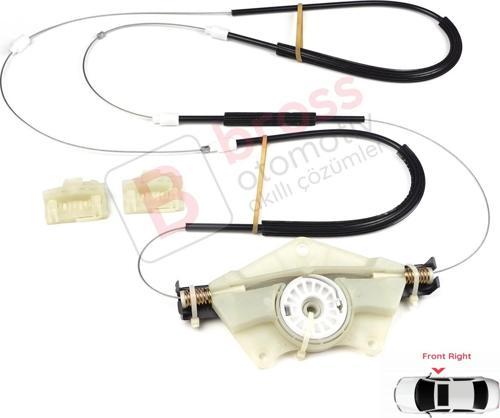 VW Passat B5 3B 3BG Skoda Superb MK1 B5 3U 3B1837462 İçin Ön Sağ Cam Kriko Tamir Seti