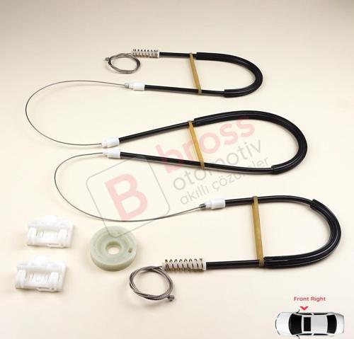 VW Polo MK3 6N1 6N2 Hatchback 1994-2001 4/5 Kapı 6N4837462 İçin Ön Sağ Kapı Cam Kriko Tamir Seti