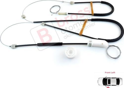 Renault Megane MK3 CC EZ0/1 2010-2015 2-Kapı 807210018R  İçin Elektrikli Ön Sol Cam Kriko Tamir Seti