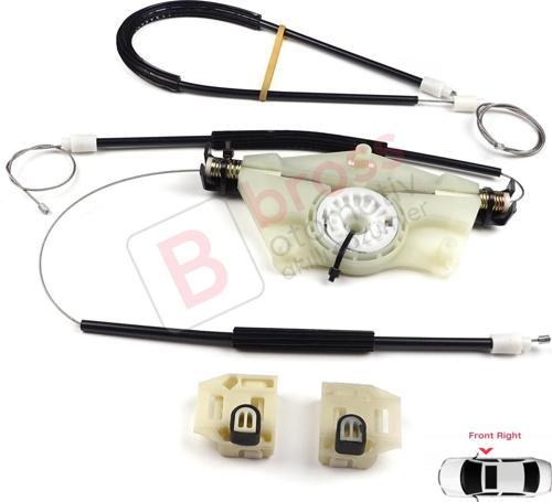 Skoda Fabia MK1 1999-2008 4/5 Kapı Praktik Van 6Y0837656 İçin Manuel Ön Sağ Cam Kriko Seti Ayaklı