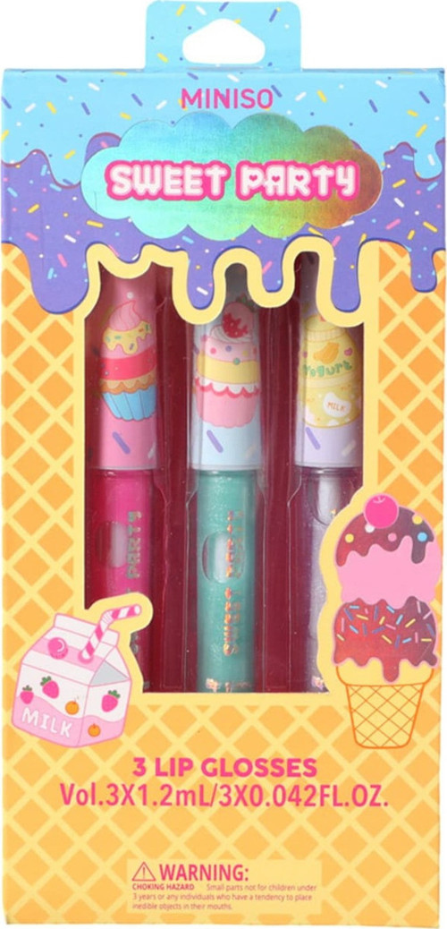 Lisanslı Tatlı Temalı Uzun Tüplü Lip Gloss Seti – Nemlendirici Yüksek Parlaklık