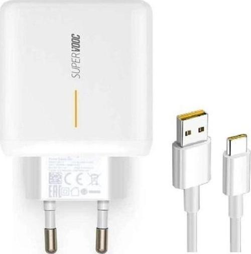 OPPOUyumlu SUPER VOOC ŞARJ CİHAZI ALETİ 65W 5A SET