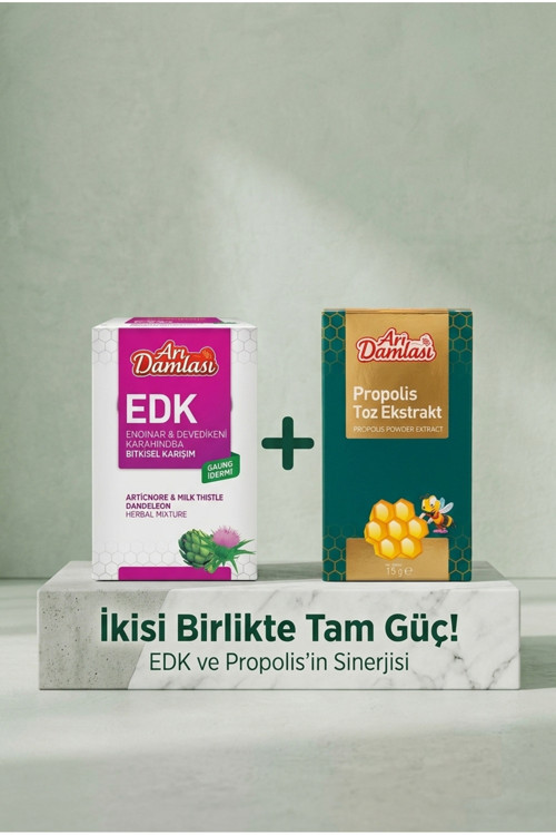 EDK Macun 230 g + Propolis Toz Ekstrakt 15 g | Enginar, Deve Dikeni, Karahindiba ve Saf Propolis Gücü Bir Arada