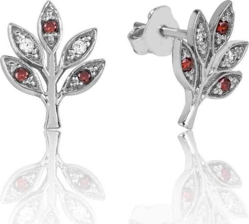 925 Ayar Gümüş Sevgi Dalı Çivili Küpe