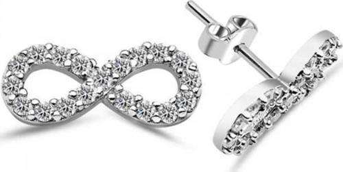 925 Ayar Gümüş Sonsuzluk Çivili Küpe