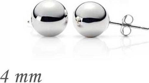 925 Ayar Gümüş Top Küpe - 4 mm