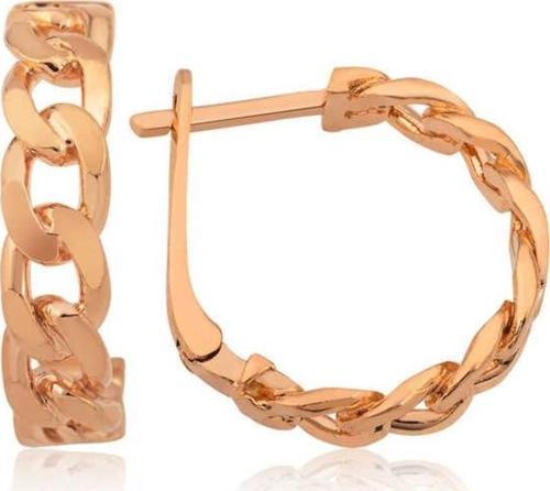 925 Ayar Gümüş Zincir Desenli Halka Küpe