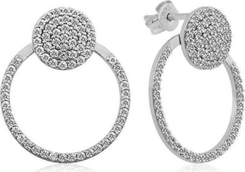 925 Ayar Gümüş Beyaz Halka Küpe