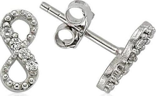 925 Ayar Gümüş Çivili Sonsuzluk Küpe