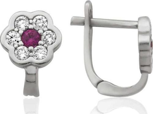 Gümüş Çiçek Çocuk Küpesi