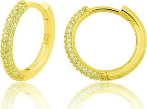 Gümüş Gold Halka Kadın Küpe