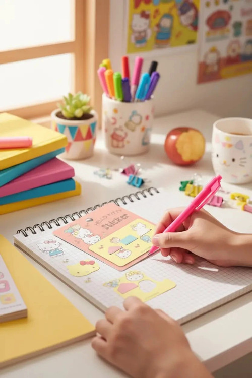 Lisanslı Stacking Fun Serisi Kart Yapışkan Mini Notlar (3*20 Yaprak, Hello Kitty)