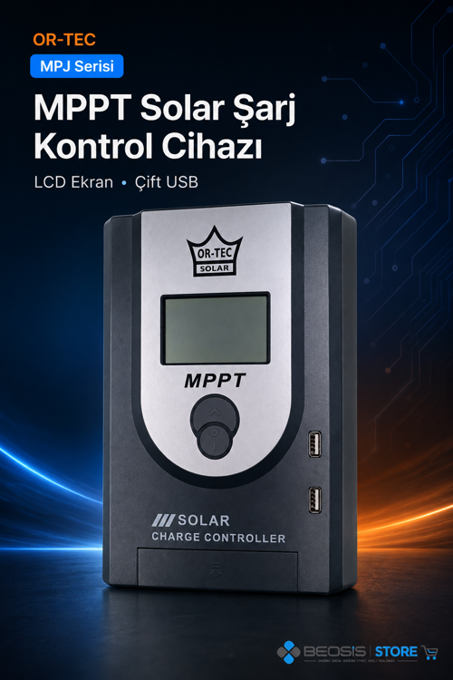 MPJ Serisi MPPT ŞARJ KONTROL 03ORMPJ40 SOLAR MPJ 12 / 24V 40 A MPPT (Bluetooth)