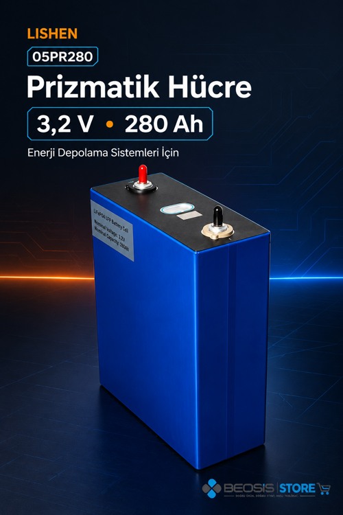 PRİZMATİK HÜCRE 05PR280 LİSHEN 3.2V 280Ah PRİZMATİK HÜCRE