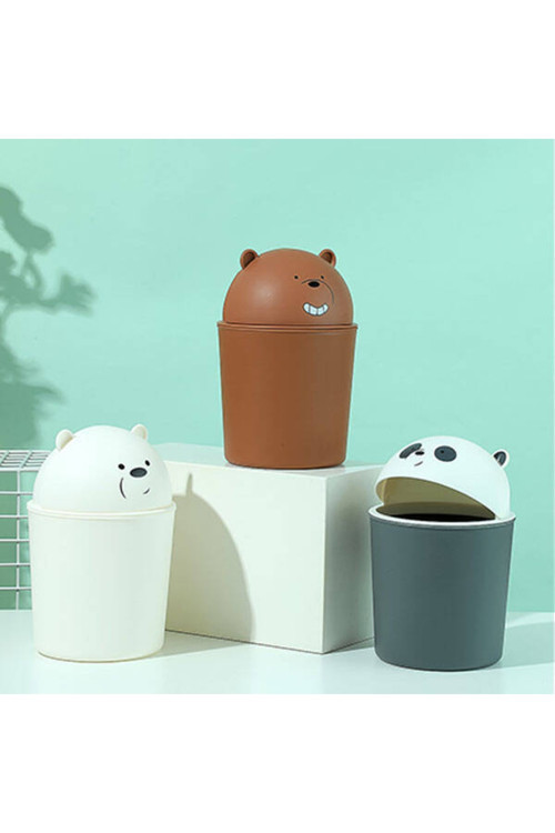 We Bare Bears Masa Üstü Mini Çöp Kutusu