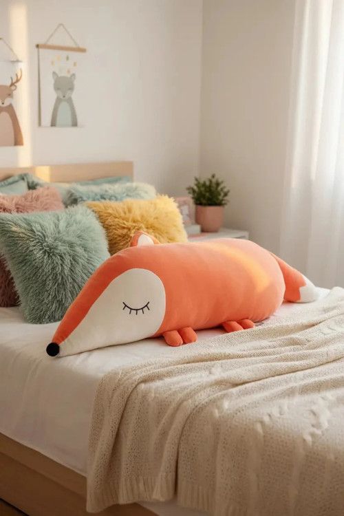 Lisanslı Sevimli Tilki Peluş Oyuncak 92 Cm – Dev Boy Sarılmalık Yumuşak