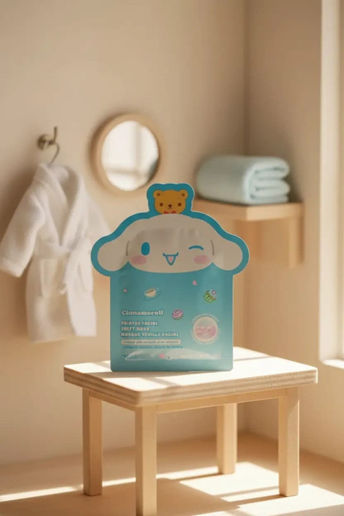 Lisanslı Cinnamoroll Baskılı Kağıt Yüz Maskesi – Tek Kullanımlık Sevimli Bakım
