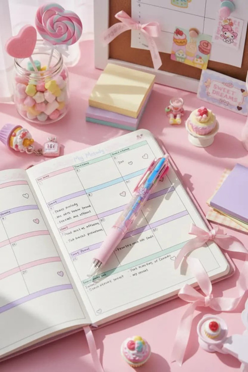 Lisanslı My Melody Tatlı Fabrikası 4 Renkli Kalem 14,5 Cm – Pratik Tasarım