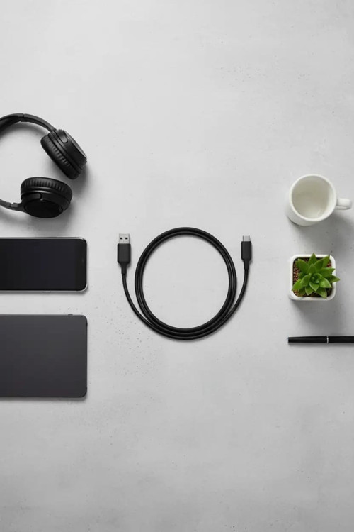 Lisanslı Mini Ultra Serisi 1 m USB-C Hızlı Şarj Kablosu – Siyah