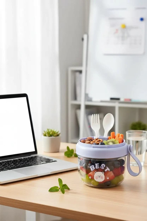 Lisanslı Çizgi Karakterli Salata Kasesi 650 mL Mavi Kap
