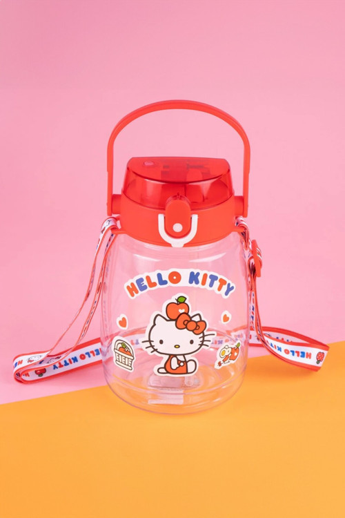 Hello Kitty Lisanslı Elma Koleksiyonu Büyük Plastik Suluk 1300Ml