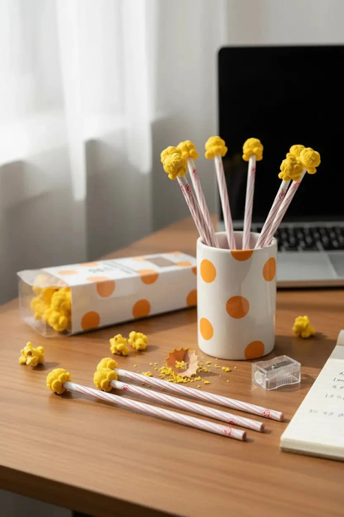Mınıso Popcorn Silgili Kurşun Kalem 10'lu