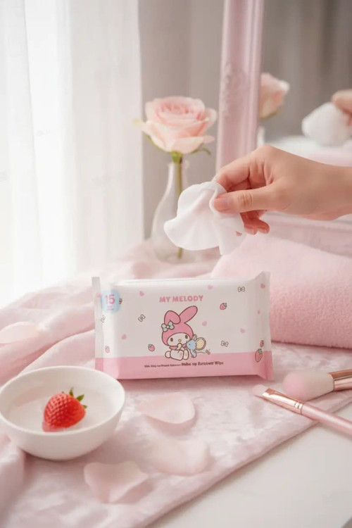 Lisanslı My Melody Yüz Temizleme Mendili Çilek Özlü 12.5 Cm