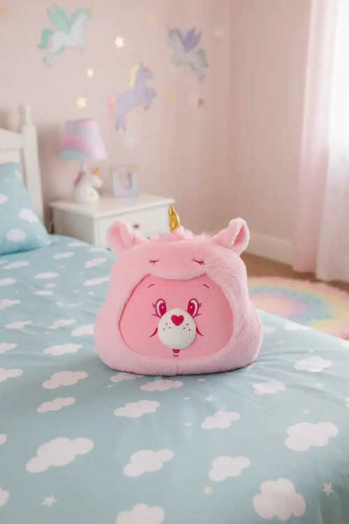 Lisanslı Cheer Peluş Yastık 35 Cm – Kostümlü Baş Şekilli Dekoratif Minder