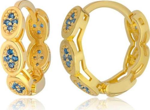 Gümüş Zirkon Taşlı Halka Kadın Küpe