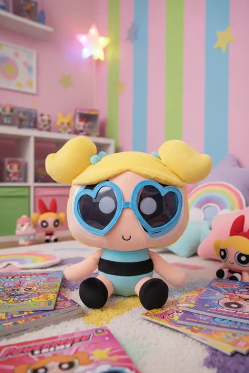 Lisanslı Güneş Gözlüklü Oturan Peluş Oyuncak 25 cm - Bubbles