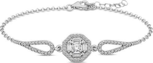 925 Ayar Gümüş Baget Taşlı Bileklik