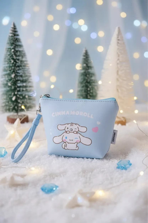 Lisanslı Cinnamoroll Mini Bozuk Para Çantası Fermuarlı 13 Cm