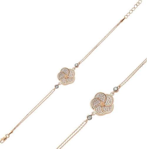 ​925 Ayar Gümüş Rose Papatya Bileklik