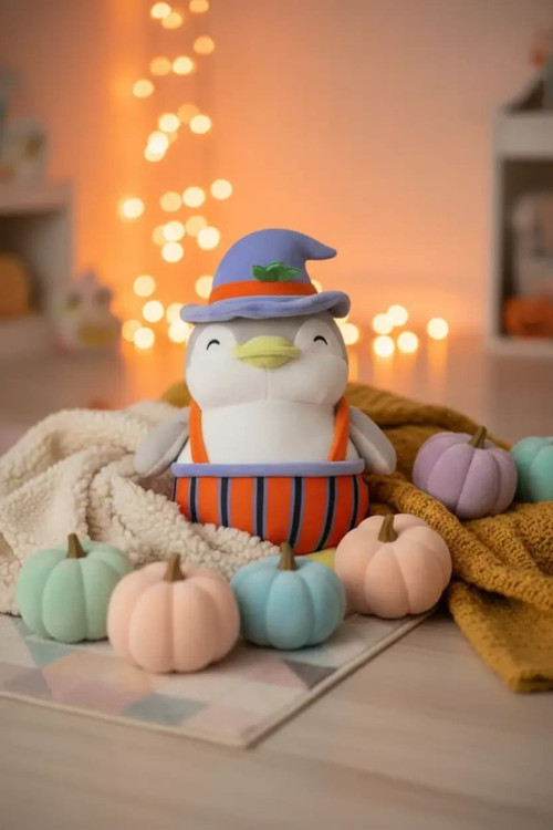 so Lisanslı Family Cadılar Bayramı Serisi Penguen Peluş Oyuncak 30 Cm