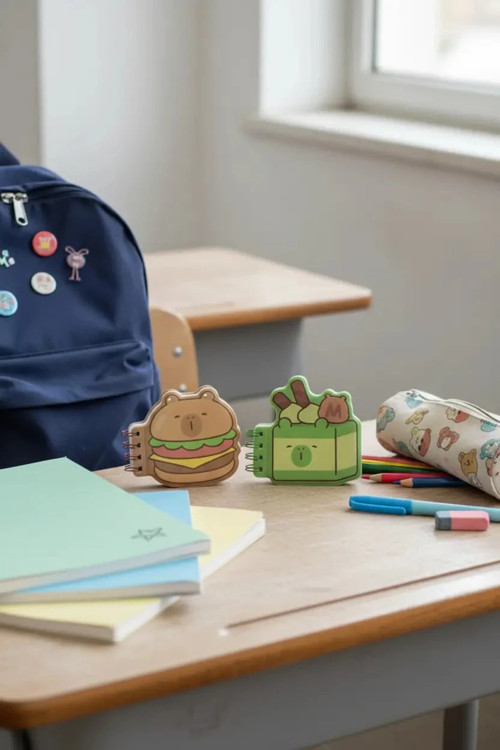 Lisanslı Pişirme Serisi Figürlü Telli Not Defteri Mimi Bara 11.9 Cm