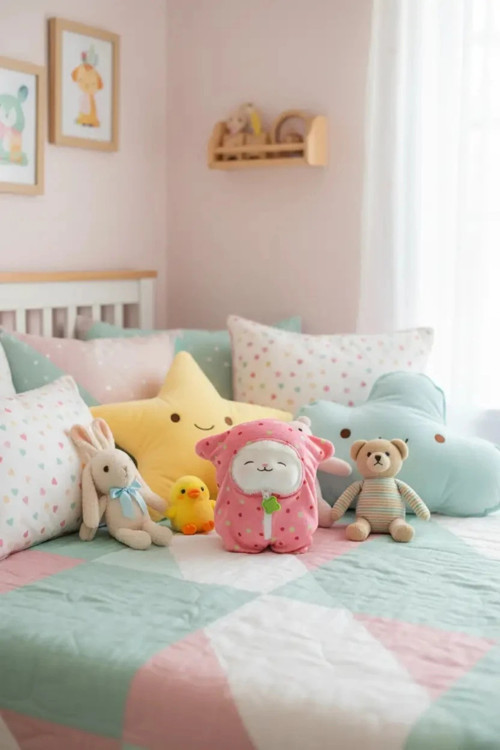Lisanslı Kuzu Baa 28 cm Pembe Uyku Tulumlu Yumuşak Peluş Oyuncak