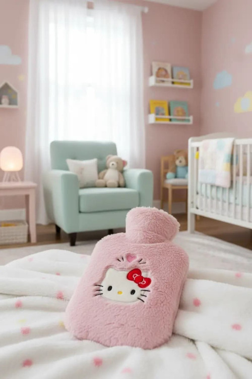 Sanrio Lisanslı Hello Kitty Sıcak Su Torbası – Sevimli Karakterli Ev Yaşam Rahatlama Örtüsü